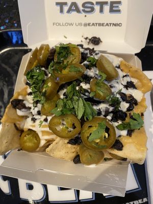 Delicious vegan nachos  at Beatnic - Bleecker St in New York City