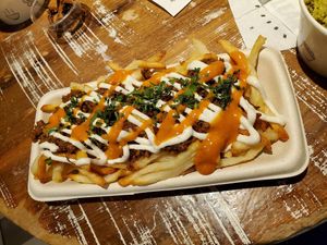 Oh so loaded fries at Beatnic - Bleecker St in New York City
