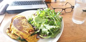 I have been in many vegan restraunts. From New York to San Francisco. But the chickpea omlette and salad  I had at Cadence was without a doubt one of the tastiest creations I've ha at Cadence in Guelph