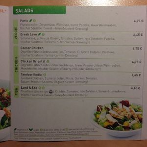 salads at Dean & David - Ballindamm in Hamburg