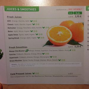 juices&smoothies at Dean & David - Ballindamm in Hamburg