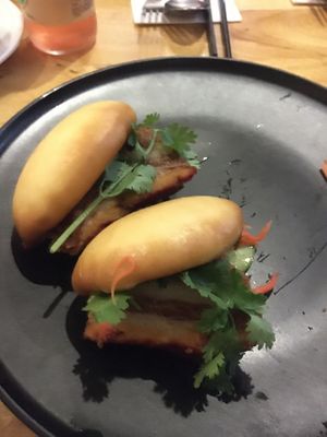 Fried crispy roast vegan pork buns at Mai Kitchen in Ferryden Park