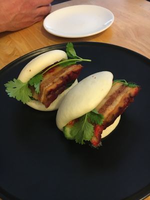 Steamed roast pork bao buns at Mai Kitchen in Ferryden Park