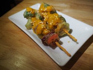 entree veggie skewers at Mai Kitchen in Ferryden Park