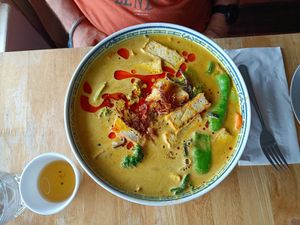 Vegan Laksa at Mai Kitchen in Ferryden Park