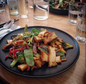 Tofu basil stir fry at Mai Kitchen in Ferryden Park