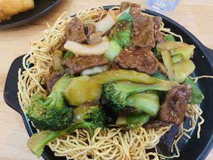 Mock beef crispy noodle at Mai Kitchen in Ferryden Park