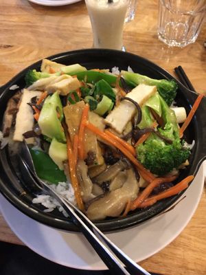 Vegan clay pot rice (GF version) at Mai Kitchen in Ferryden Park