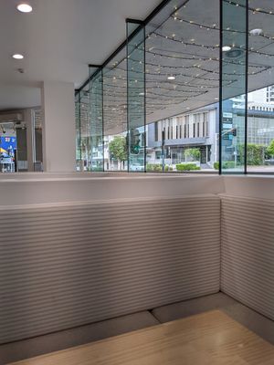 Booth and pretty lights at The Beet Bar in Townsville