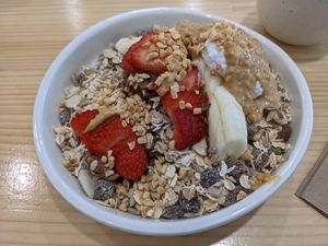 Snickers protein bowl at The Beet Bar in Townsville