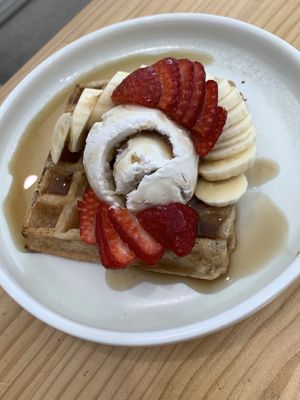 Vegan (&gf) waffles  at The Beet Bar in Townsville