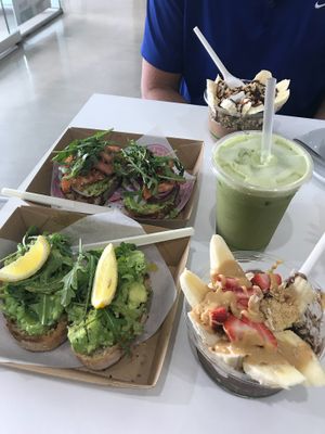 Toast and peanut butter swirl.  at The Beet Bar in Townsville