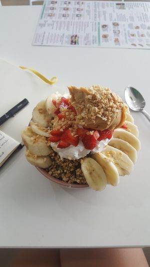 Peanut acai bowl at The Beet Bar in Townsville