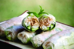 Summer croll at Angkor Vegetarian Nutrition Restaurant in Phnom Penh