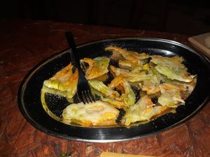 Fiori di zucca vegani at Podere Capanne in Rome