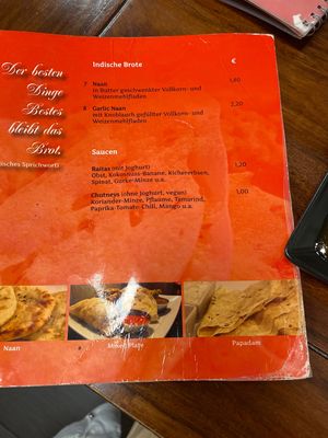 Brot und Saucen   at Namaste in Kassel