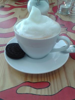 Cappuccino with soymilk at Marichen in Muenster