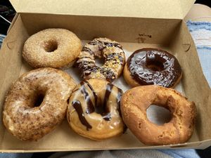 Vegan cake and yeast donuts  at Vortex Doughnuts in Asheville