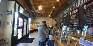 Inside view at Vortex Doughnuts in Asheville