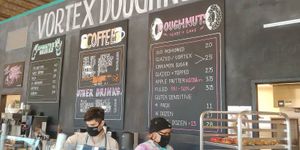 Menu at Vortex Doughnuts in Asheville