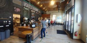 Line to register at Vortex Doughnuts in Asheville