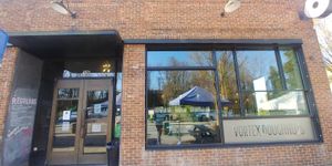 Vortex Doughnuts store front at Vortex Doughnuts in Asheville