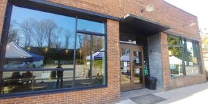 Vortex Doughnuts store front at Vortex Doughnuts in Asheville
