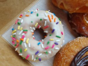 Gluten free sprinkle at Vortex Doughnuts in Asheville