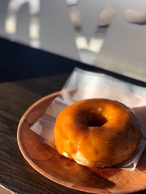 Salted Caramel Doughnut. Very nice sweetness. at Vortex Doughnuts in Asheville