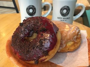 Blueberry Chocolate Cookie Doughnut  at Vortex Doughnuts in Asheville