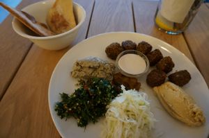 Falafel Plate (vegan) at Beet in Luxembourg City