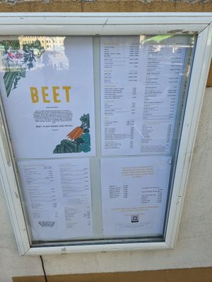 menu at Beet in Luxembourg City