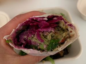 Falafel in pita  at Beet in Luxembourg City