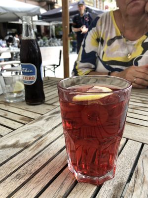 Red fruit ice tea  at Beet in Luxembourg City