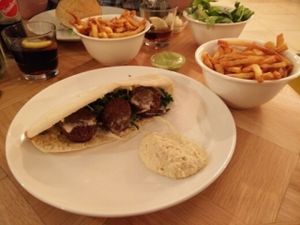 Falafel pitta at Beet in Luxembourg City