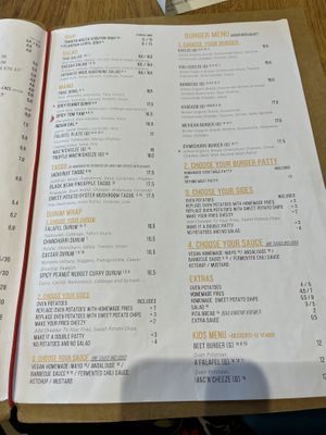 Menue  at Beet in Luxembourg City