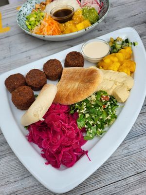 Falafel plate at Beet in Luxembourg City