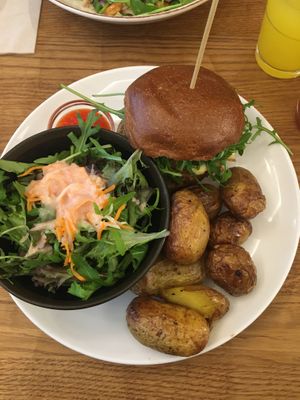 mushroom burger  at Beet in Luxembourg City
