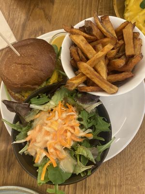 Avocado burger  at Beet in Luxembourg City