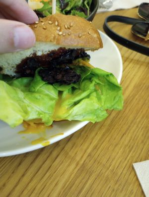 Vegan cheese and topping at Beet in Luxembourg City