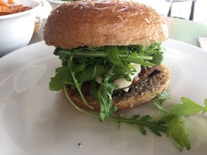 aubergine burger at Beet in Luxembourg City