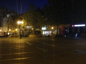The location of the restaurant at night at Beet in Luxembourg City