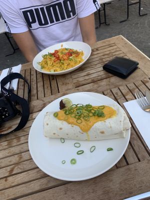 Burrito and Mac n cheese  at Beet in Luxembourg City