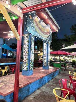 Seating  at Dat Dog - Freret St  in New Orleans