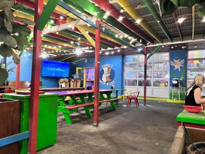 Seating  at Dat Dog - Freret St  in New Orleans