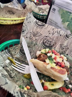 My Chicago vegan dog  at Dat Dog - Freret St  in New Orleans