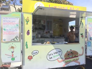 Loving hut caravan at Nelson market at Loving Hut Caravan in Nelson