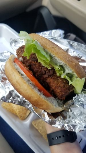 Tempeh picatta sandwich at Don't Have a Cow in Clarksville