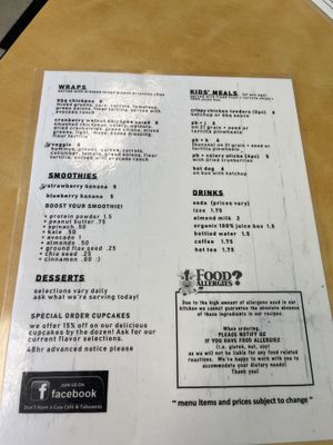 Menu 2 of 2 at Don't Have a Cow in Clarksville