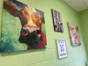 Wall art at Don't Have a Cow in Clarksville